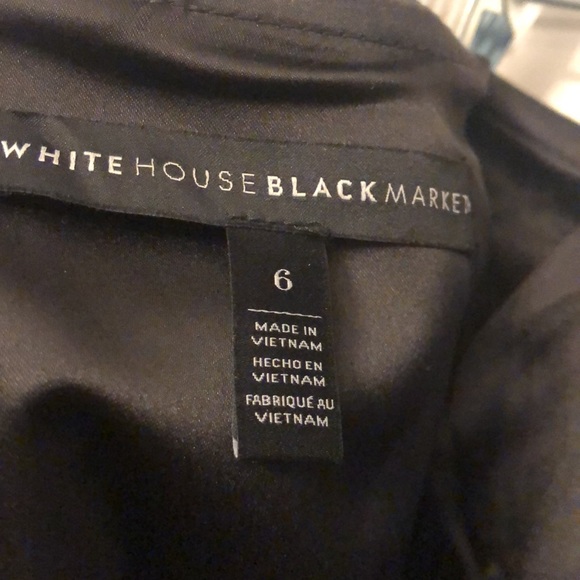 Perfect White House Black Market Black lined skirt knee length zip back Size 6 - Picture 5 of 8